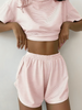 Amy | 2-piece split loungewear shorts
