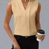 Rome | Sleeveless V-Neck Blouse