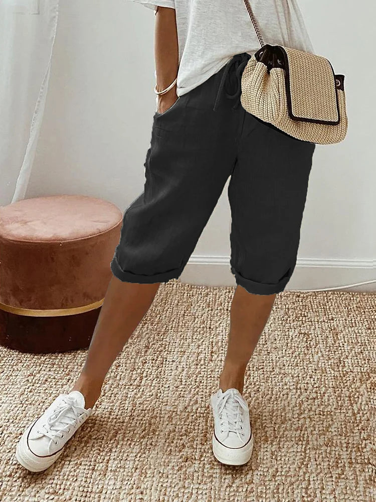 LYA | LIGHT COTTON-LINEN SHORTS