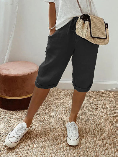 LYA | LIGHT COTTON-LINEN SHORTS