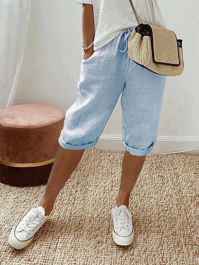 LYA | LIGHT COTTON-LINEN SHORTS