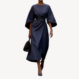 Macy | Women's Cotton Belted Midi Dress