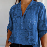 Stefania | Timeless Shirt with Print, Collar, and Buttons