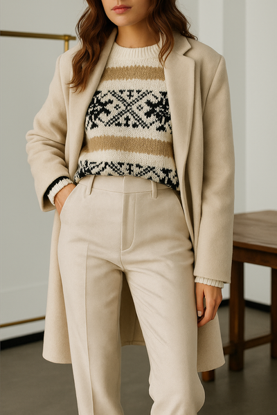 Colette Wool Herringbone Pants