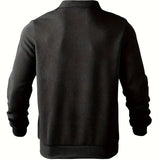 Oscar | Vintage Zip-Up Pullover with Geometric Design